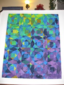 Storm at Sea Color Gradation quilt top