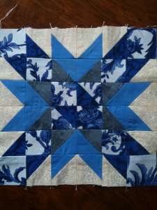 Black and Blue Kaddish quilt