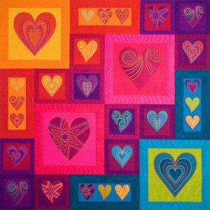 Silk Hearts Quilt