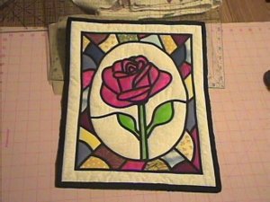 Stained glass rose