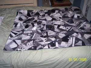 Black & White Crazy Quilt