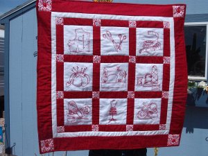 1st Redwork Quilt