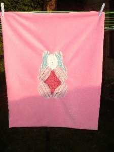 Bunny Cot Quilt - reverse