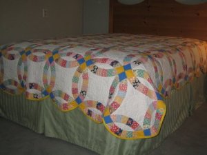 Another View of Double Wedding Ring Quilt