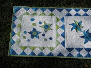 Blue and Green Table Runner