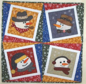 Snowmen wonky blocks