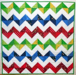 Zigzag baby quilt