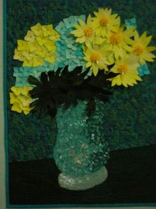 Van Gogh's Blue Vase w/Flowers