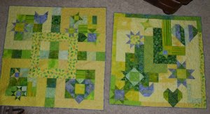 Olif's quilt and Lachlann's quilt