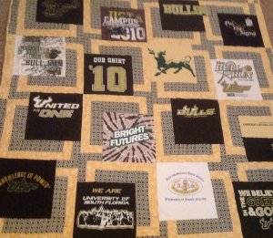 Hannah's college t-shirt quilt