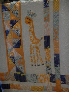 Simply Spring Quilt with Giraffe