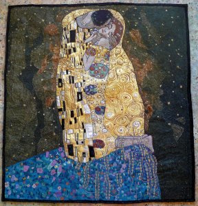 Fibre Interpretation of Klimt's 'Kiss'