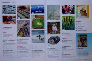 Table of Contents from The Quilt Life Magazine